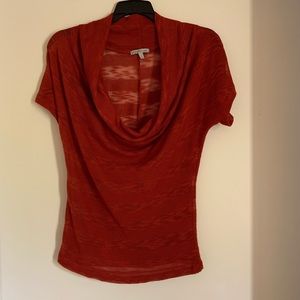 3 for $15 Orange cowl neck blouse